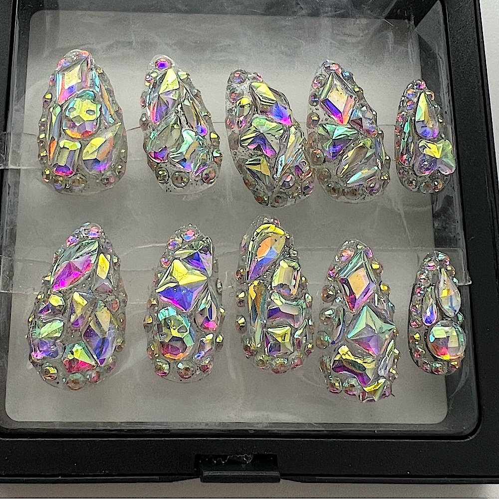 Diamond Stiletto Press On Nails
